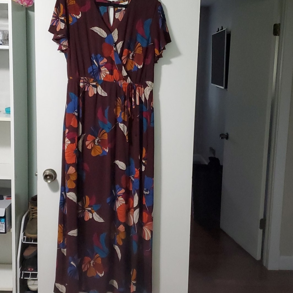 Floor length floral dress
